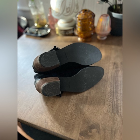 BOGO Cole Haan Black Ankle Boots with Fringe - Picture 8 of 8